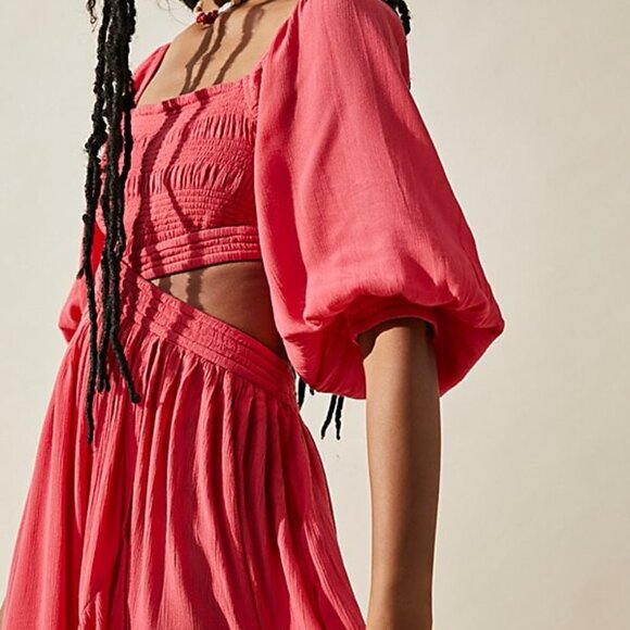 Free People Cross My Heart Maxi Dress  Size Medium - Picture 2 of 5